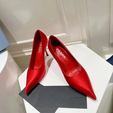 Pra Basic High-Heeled Crimson Satin