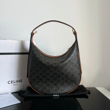 Triomphe 31 Black Pattern Calfskin