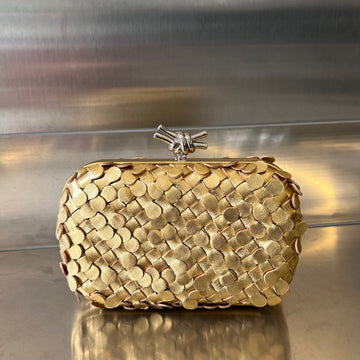 Silver Knot 19 In Golden Lambskin