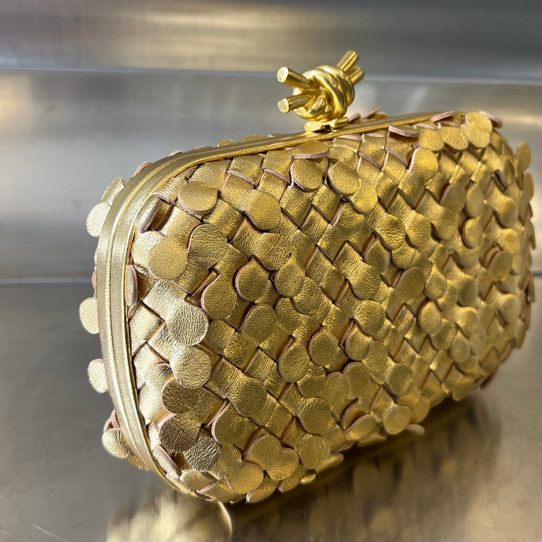 Golden Knot 19 In Golden Lambskin