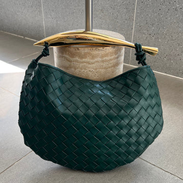 Sardine 33 With Chain In Dark Green Lambskin