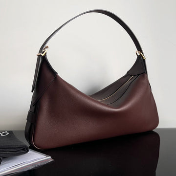 Underarm Bag 34 Cowhide Brown Soft Calfskin