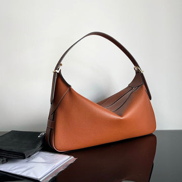 Underarm Bag 34 Soft Tan Brown Calfskin
