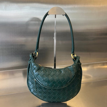 Small Gemelli 24 In Dark Green Lambskin