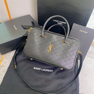 Travel Bag 31 In Khaki Green Lambskin Gold Hardware