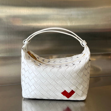 Wallace 22 Bag In White Mix Red Calfskin
