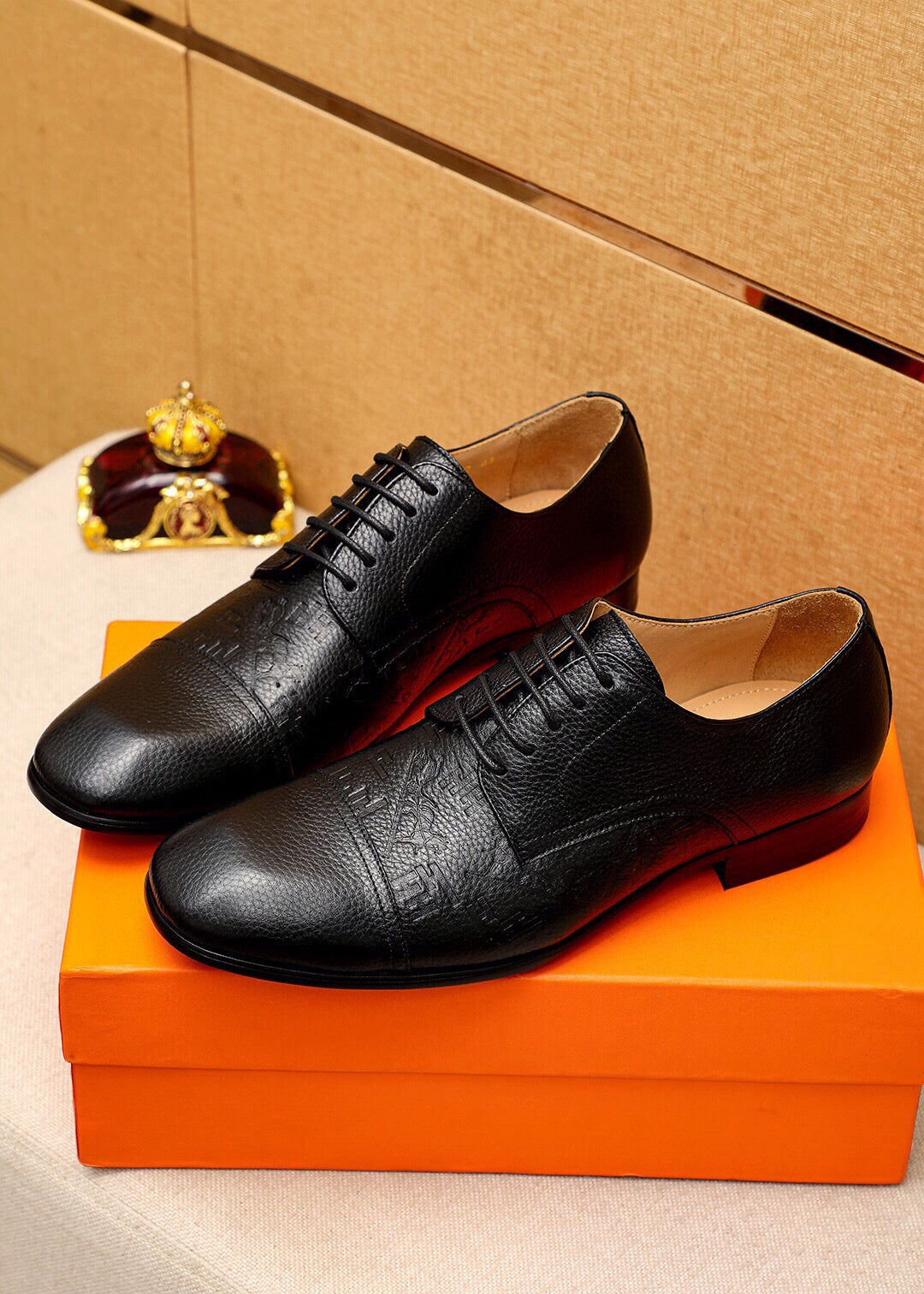 Hm Bally Scrivani Handpainted Black Calfskin