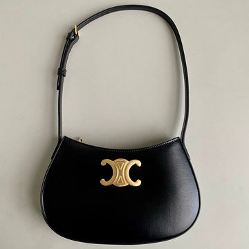 Triomphe 22 Black Calfskin