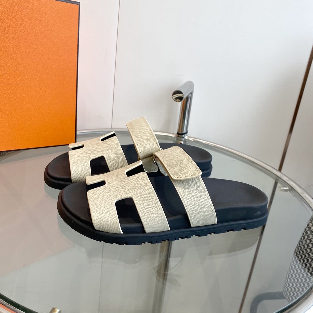 Chypre Epsom Sandal White Leather