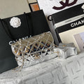 CC MINI 19 FLAP BAG IN SILVER METALLIC CALFSKIN Bags Bible