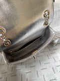 CC MINI 19 FLAP BAG IN SILVER METALLIC CALFSKIN Bags Bible