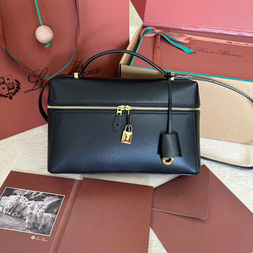 Extra Bag L27 In Black Smooth Calfskin With Gold Hardware
