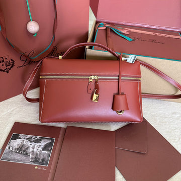 Extra Bag L27 In Mars Red Smooth Calfskin With Gold Hardware