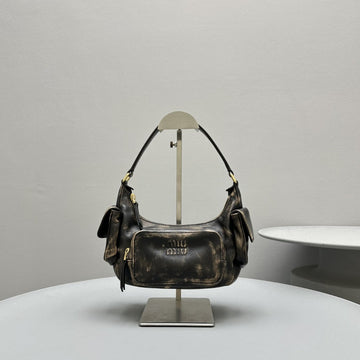 Pucket Bag 21 In Mocha Brown Calfskin