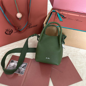 Micro Bale Bag In Army Green Calfskin