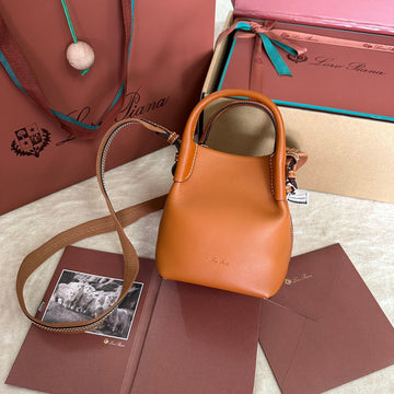 Micro Bale Bag In Tiger Orange Calfskin