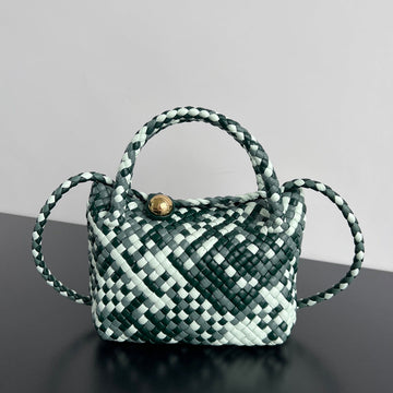 Mini Tosca 20 In White Mix Green Calfskin