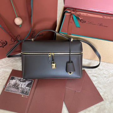 Extra Bag L27 In Chocolate Brown Smooth Calfskin With Gold Hardware