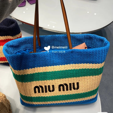 Shopping Bag 38 In Colorful Raffia Woven - Hand