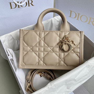 Mini Book Tote 21 Beige Cream Maccrocannage Calfskin