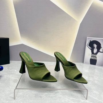 Sl Goldie Mules Moss Satin