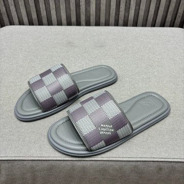 LV Venice Mule Slippers Gray Damier