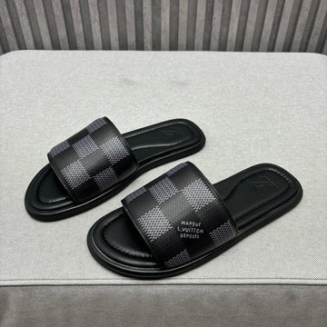 LV Venice Mule Slippers Black Damier