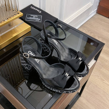 Slingbacks Sandal 75 Bow Black Lambskin