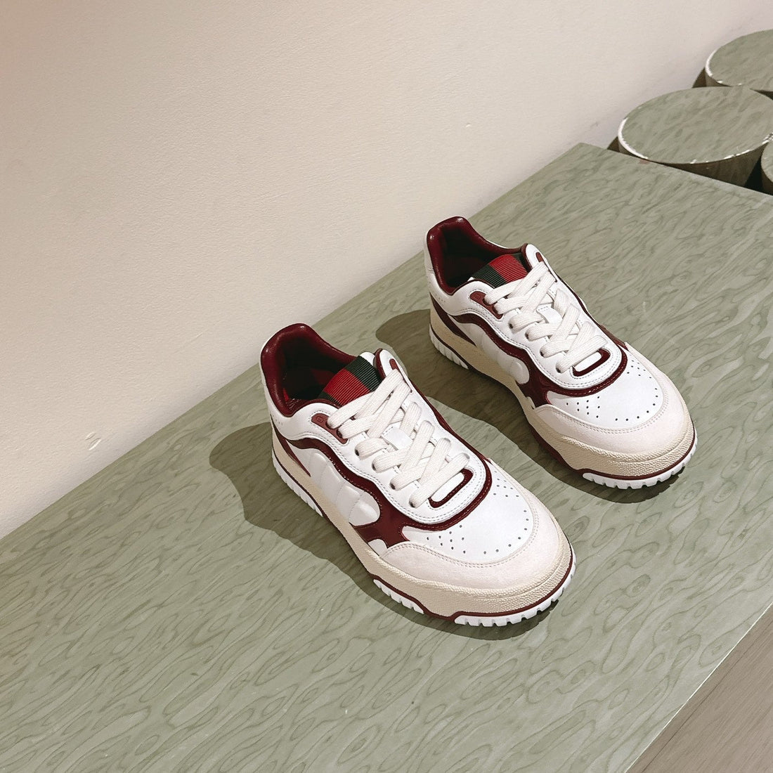 GG Retro Sneakers White Red