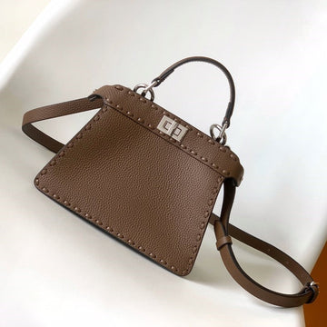 Peekaboo Iseeu Petite 20 Bag Chocolate Leather Shw