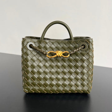 Bv Medium Andiamo 32 Khaki Green Lambskin