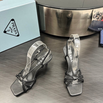 Pra Heeled Sandals Black Lambskin
