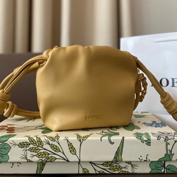 Loe Mini 18 Flamenco Purse In Sahara Nappa Lambskin