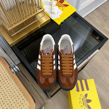 GG & Adidas Gazelle Sneaker Brown Velvet