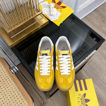 GG & Adidas Gazelle Sneaker Yellow Velvet
