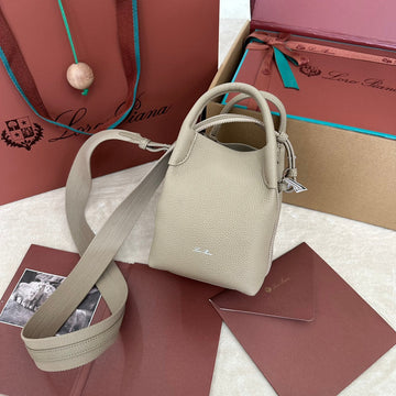 Micro Bale Bag In Khaki Brown Calfskin
