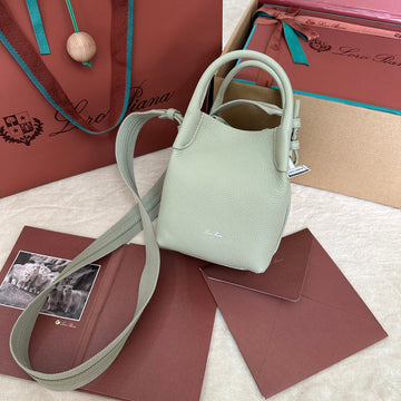 Micro Bale Bag In Light Green Calfskin
