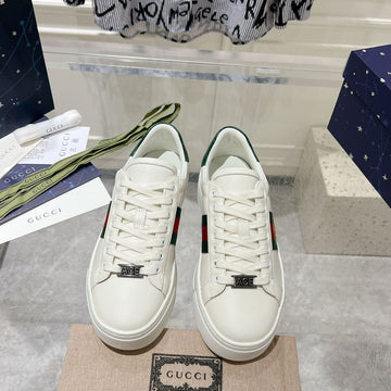 GG Ace 30 Supreme Trainer White Calfskin