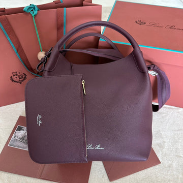 Medium 36 Bag In Wine Purple Calfskin With Gold Hardware