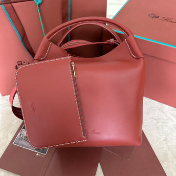 Medium 36 Bag In Vermilion Red Calfskin With Gold Hardware