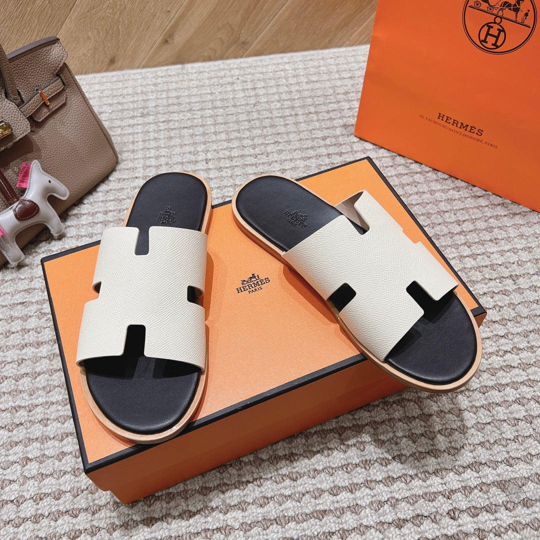 Hm Izmir Sandals Ivory Calfskin 294944