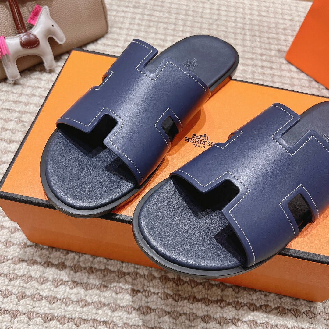 Hm Izmir Sandals Indigo Calfskin 294946