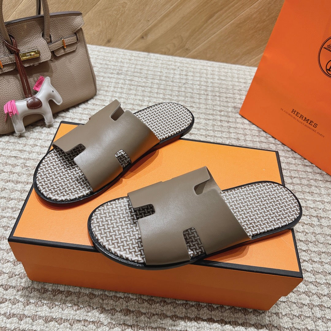 Hm Izmir Sandals Etoupe Calfskin 294949