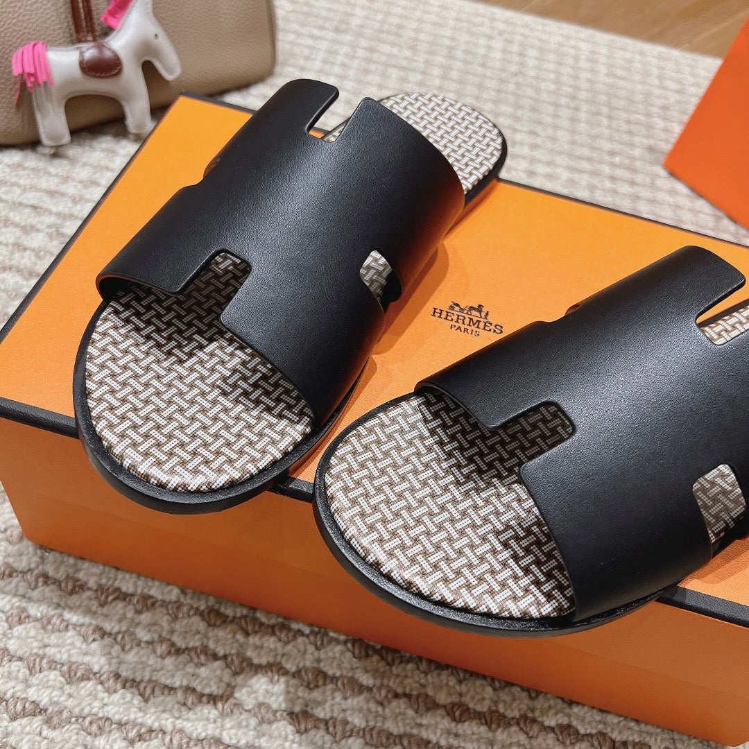 Hm Izmir Sandals Black Calfskin 294950