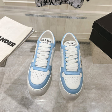 Pra Downtown Bold Sneakers White And Sky Calfskin