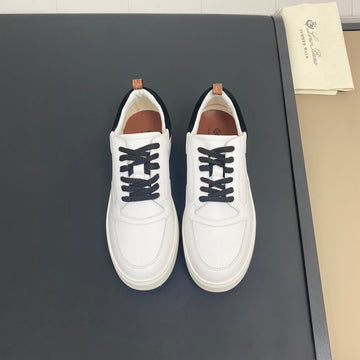 Lp Newport Walk Sneakers White And Black Calfskin