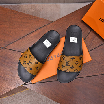 LV Mule Chocolate Brown Monogram Calfskin