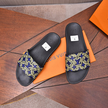 LV Mule Sandal Yellow Mix Purple Calfskin