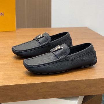LV Loafer In Black Wrinkle Calfskin
