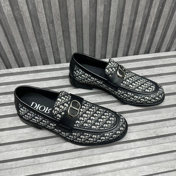 CD Symbol Granville Loafer Black Monogram Jacquard
